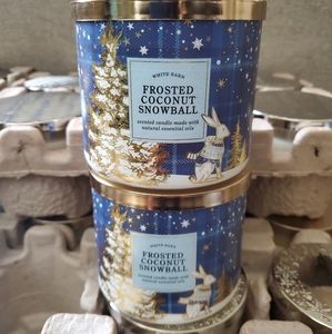 Bath and Body Works Frosted Coconut Snowball Candles